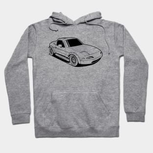 Black line miata classic Hoodie